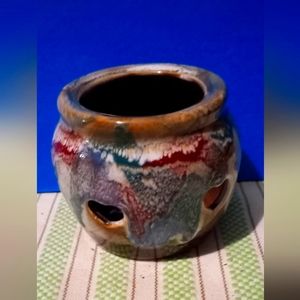 Vintage Loomco Stoneware Candleholder